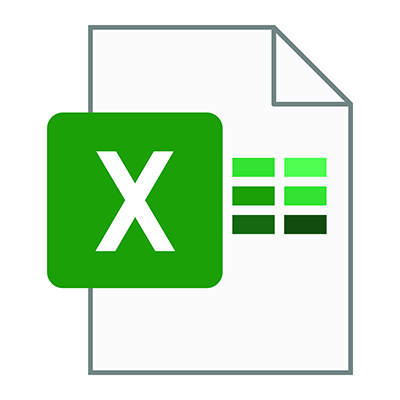 Modern flat design of logo XLS file icon