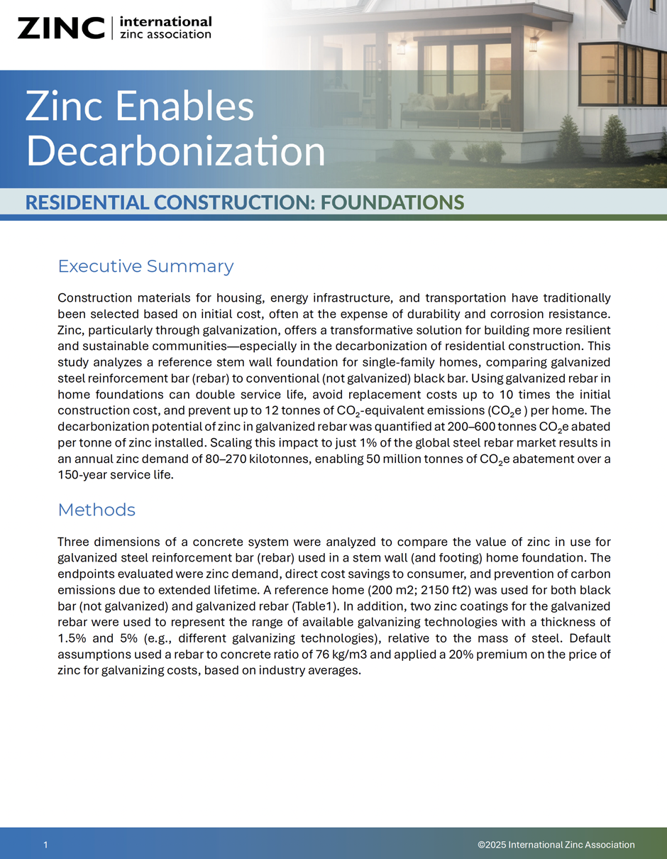 ResHouse-Factsheet-ZincEnablesDecarbonization-ResConstructionFoundations-March26 ZED Residential Housing Fact Sheet